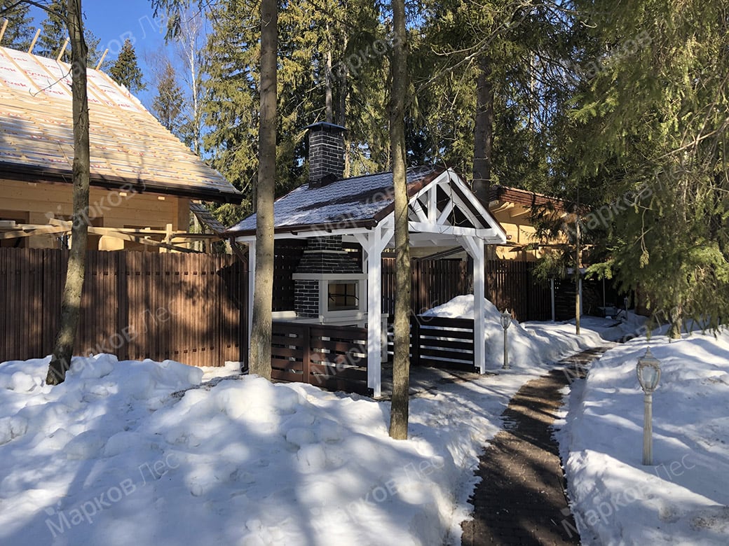Небольшой навес для барбекю #4