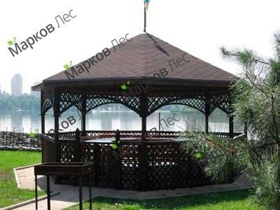 Круглая беседка из дерева «Поэзия»