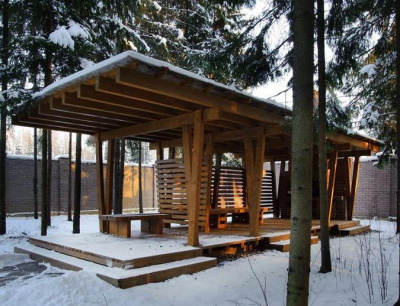 Открытая деревянная беседка «Пальмира»
